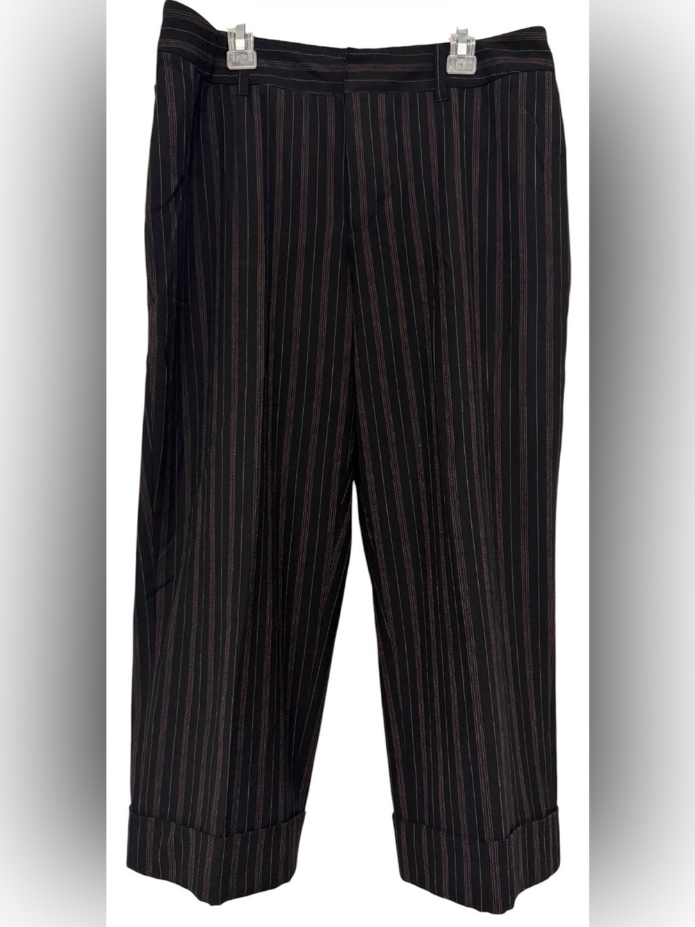 Nine West Black Pants with Subtle Pinstripes